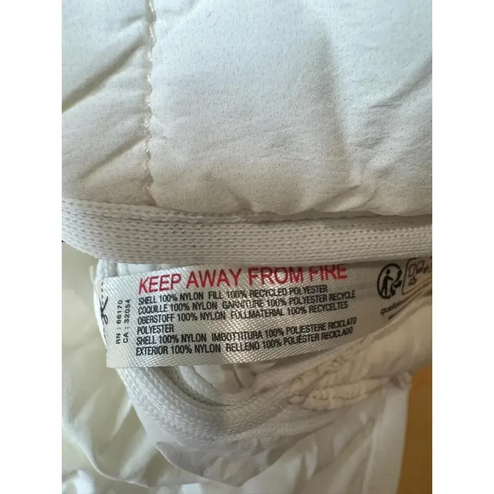 Free People x Hatch Multicolored Ivory Chevron Combo Maternity Puffer Jacket S - Picture 8 of 16